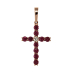 Подвеска "Крест" с рубинами и бриллиантом | фото 1