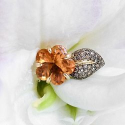 Кольцо Chanel Camelia Aquatique