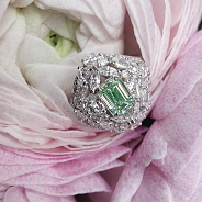 Кольцо 0.82 ct Light Yellow-Green