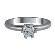 Кольцо с бриллиантом 0.44 ct