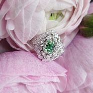 Кольцо 0.82 ct Light Yellow-Green