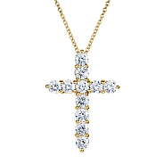 Колье "Крест" 0.86 ct