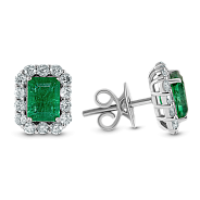Пусеты с изумрудами 2.10 ct