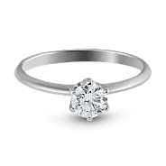 Кольцо с бриллиантом 0.52 ct