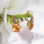 Серьги Chanel Camelia Aquatique