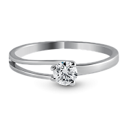 Кольцо с бриллиантом 0.24 ct