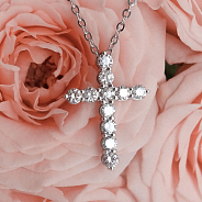 Колье "Крест" 0.67 ct