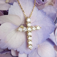 Колье "Крест" 0.86 ct