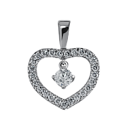 Подвеска с бриллиантами "Сердце"