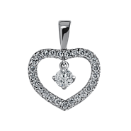 Подвеска с бриллиантами "Сердце"