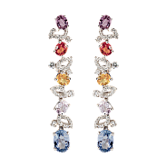 Серьги с сапфирами и бриллиантами