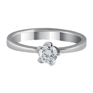 Кольцо с бриллиантом 0.40 ct